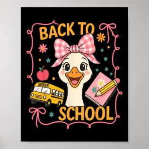 Coquette Silly Goose Teacher Preppy Floral Back To Poster