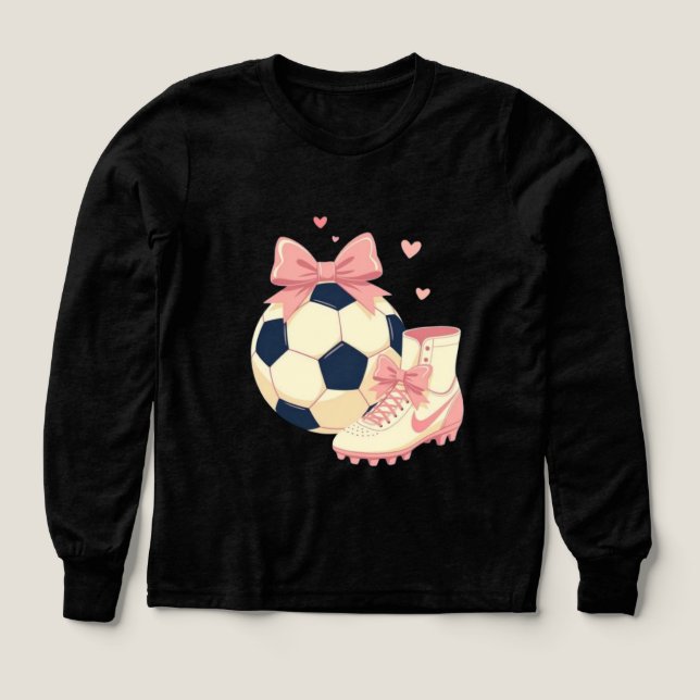 Coquette Soccer Lover Sweatshirt Tri-Blend Shirts (Design Front)