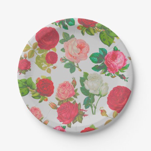 Coquette Soft Girl Rose Paper Plates