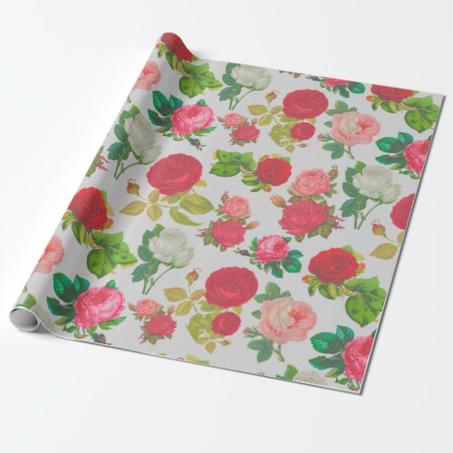 Coquette Soft Rose Pattern Wrapping Paper