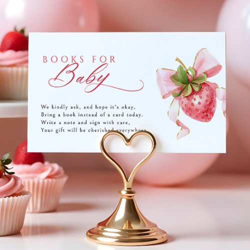 Coquette Strawberry Baby Shower Books for Baby
