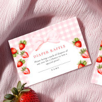 Coquette Strawberry Baby Shower Diaper Raffle 
