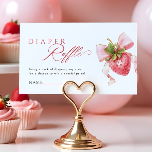  Coquette Strawberry Baby Shower Diaper Raffle