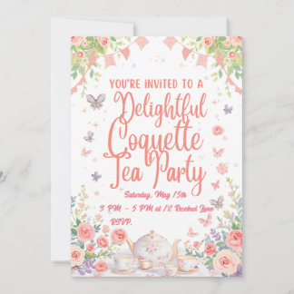 Coquette Tea Party Invitation