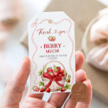 Coquette Thank you Berry Much Gift Tags<br><div class="desc">Red Coquette Thank you Berry Much Party Favor Gift Tags</div>