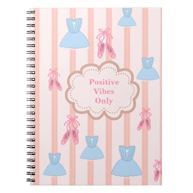 Coquette theme Ballet inspired personalized Notebook (Front)