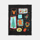 Coquette Tis The Season Christmas Santa Nk Preppy  Fleece Blanket