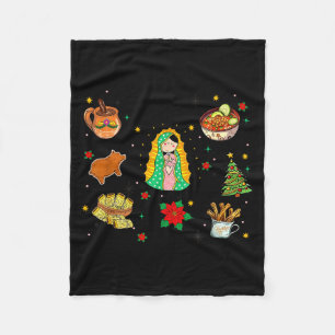 Coquette Tis The Season Mexican Christmas Spanish  Fleece Blanket
