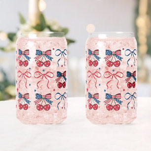 Coquette USA Glass Set, July 4th Gift for Women