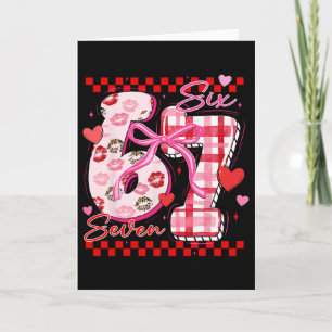 Coquette Valentine 67 Six Seven Heart Bow Valentin Card