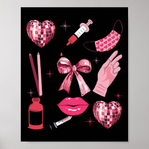 Coquette Valentine Day Botox Dealer Aesthetic Nurs Poster
