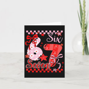Coquette valentines 67 six seven preppy cute heart card