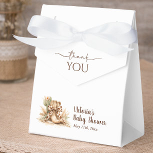 Coquette Western Chic Gender Neutral Baby Shower Favor Boxes