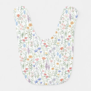 Coquette Wildflower Meadow Baby Bib