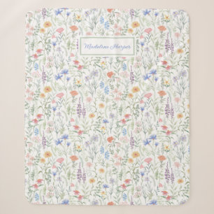 Coquette Wildflower Meadow Personalised Sherpa Blanket