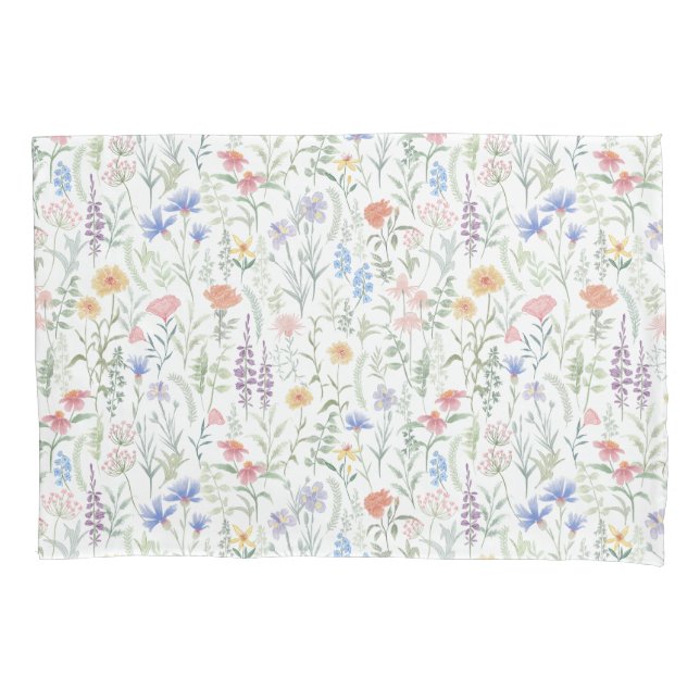 Coquette Wildflower Meadow Pillow Case (Front)