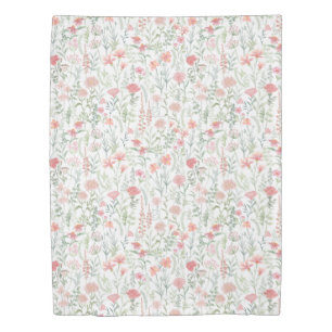 Coquette Wildflower Meadow Pink Duvet Cover