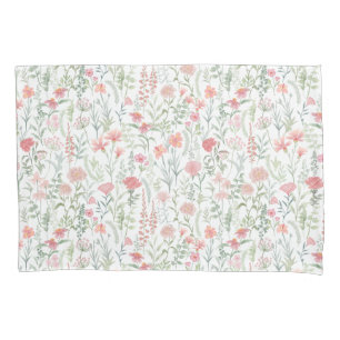 Coquette Wildflower Meadow Pink Pillow Case