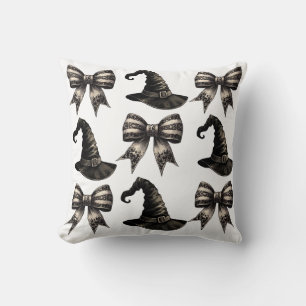 Coquette Witch Black Pillow – Elegant & Enchanting