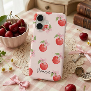 Coquette Year 2000 Style Cherry Pattern iPhone 17 Case