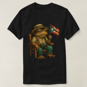 Coqui Frog Puerto Rico Flag Boricua Pride Shirt