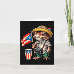 Coqui Frog Puerto Rico Puerto Rican Flag Taino Bor Card