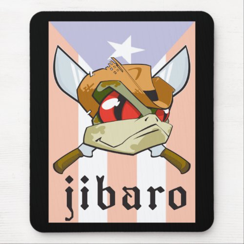 Coqui frog with Puerto Rican Flag Mouse Pad