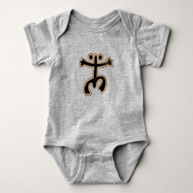 Coqui Taino on Wood Baby Bodysuit (Front)