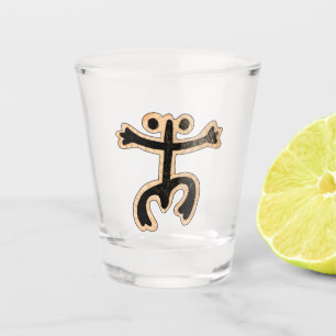 Coqui Taino on Wood Shot Glass
