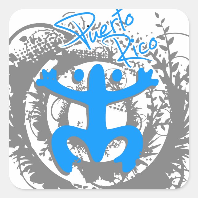 Coqui Taino Puerto Rico Square Sticker (Front)