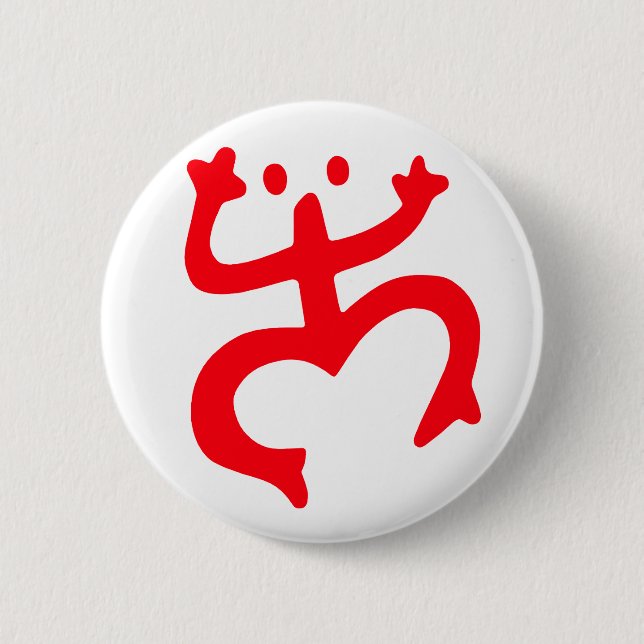 Coqui Taino Puerto Rico Symbol  Button (Front)