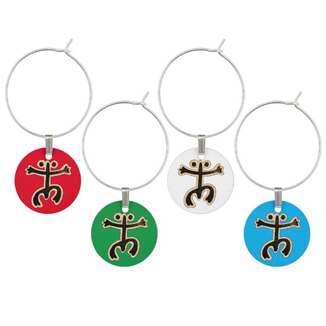 Coqui Taino Wine Charm (Staggered)