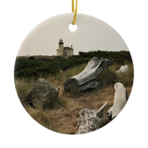 Coquille River Lighthouse, OR Ceramic Ornament