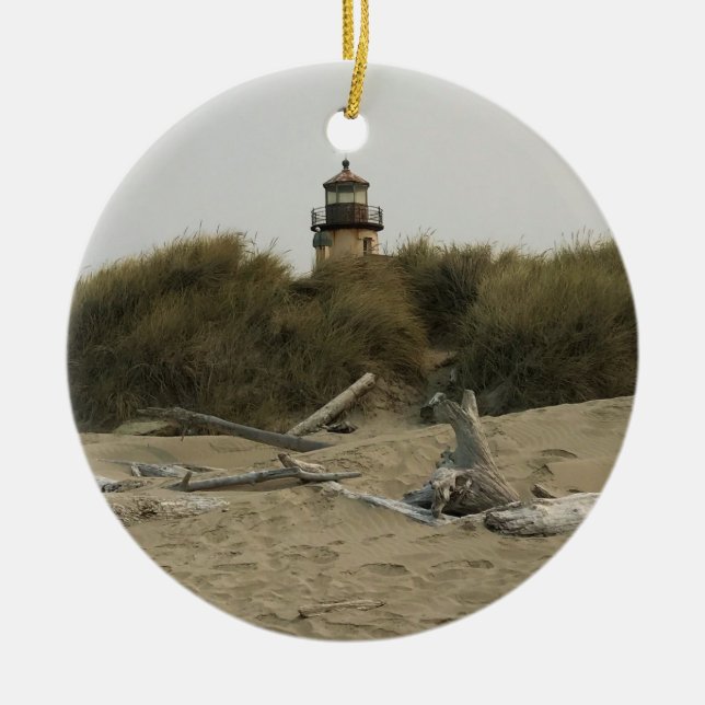 Coquille River Lighthouse, OR Ceramic Ornament (Front)