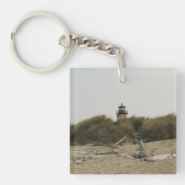 Coquille River Lighthouse, Oregon Keychain (Front)
