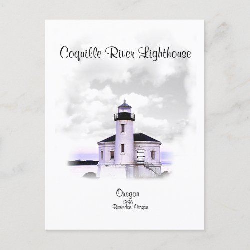 Coquille River Lighthouse _ Oregon Postcard