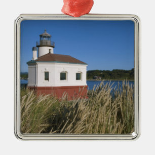 Coquille River lighthouse, Oregon, USA Metal Ornament