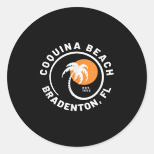 Coquina Beach Bradenton Fl  Classic Round Sticker