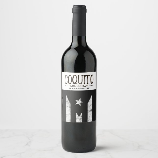Coquito 100% Puertorico Wine Label (Front)