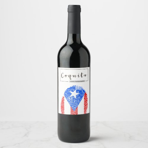 Coquito Boricua Fingerprint Wine Label