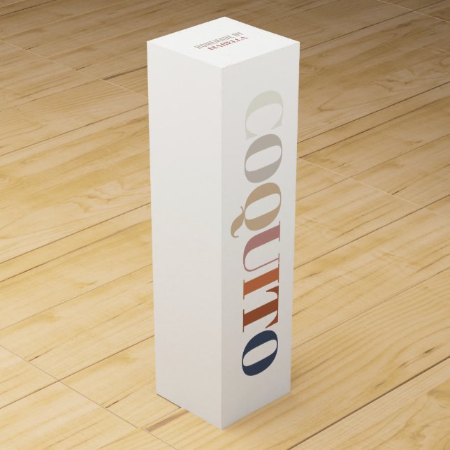 Coquito Christmas Drink Bottle Wine Box (Front)
