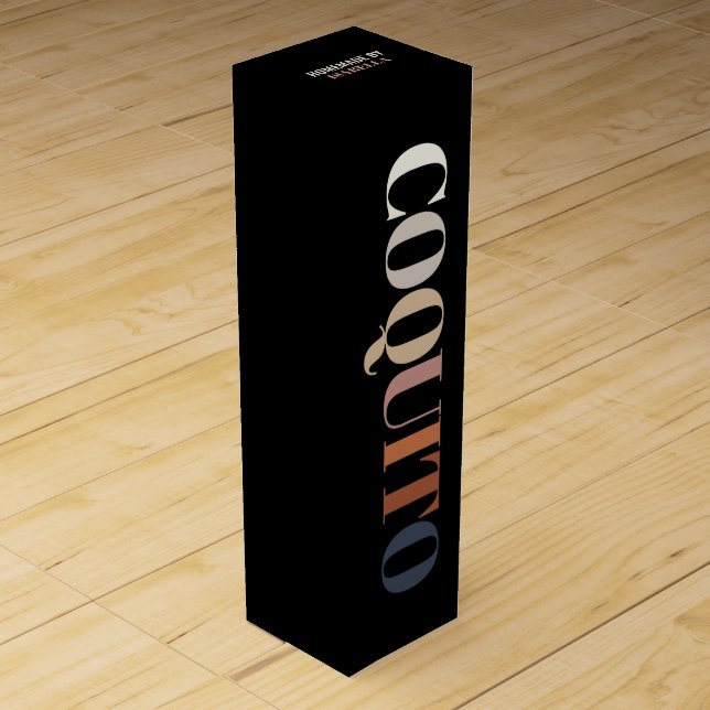Coquito Christmas Drink Bottle Wine Box (Front)