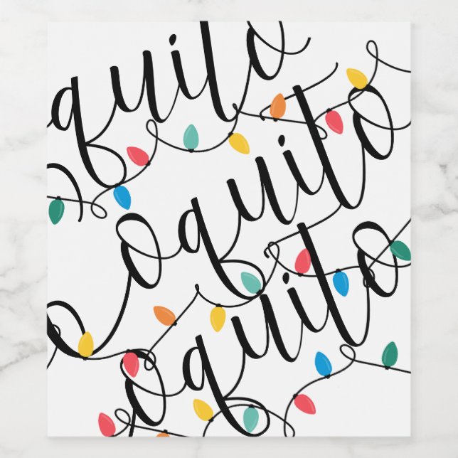 Coquito Christmas Food and Beverage Label Set (Single Label)