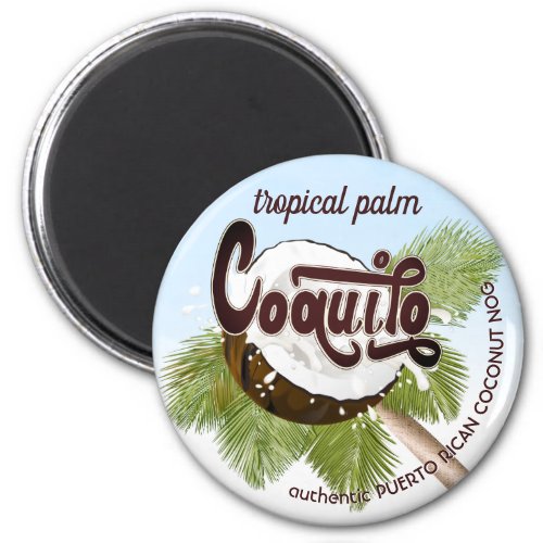 Coquito Coconut Business Advertising Magnet