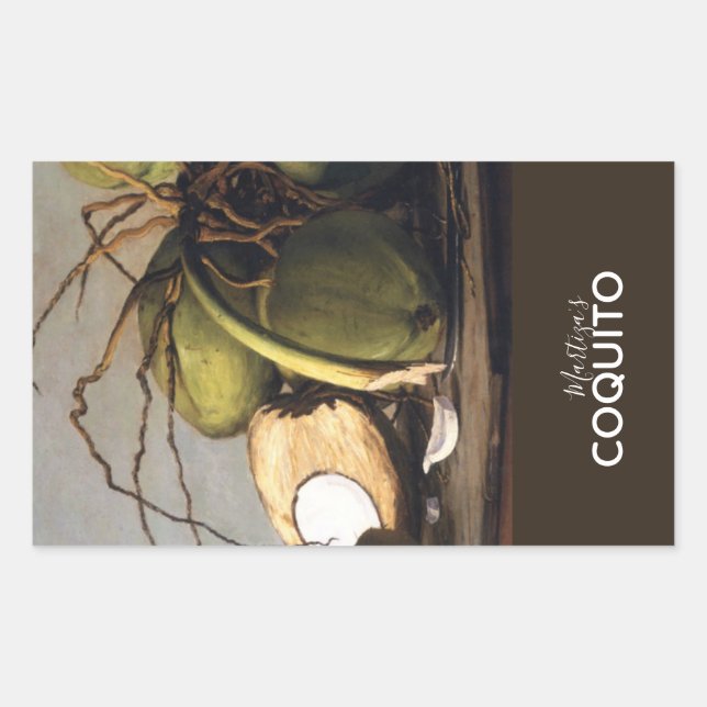 Coquito Coconut Classic Marketing Rectangular Sticker (Front)