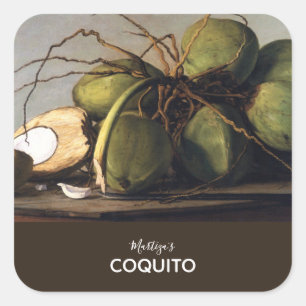 Coquito Coconut Classic Square Sticker