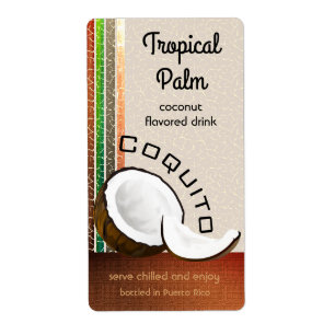 Coquito Coconut Fruit Label