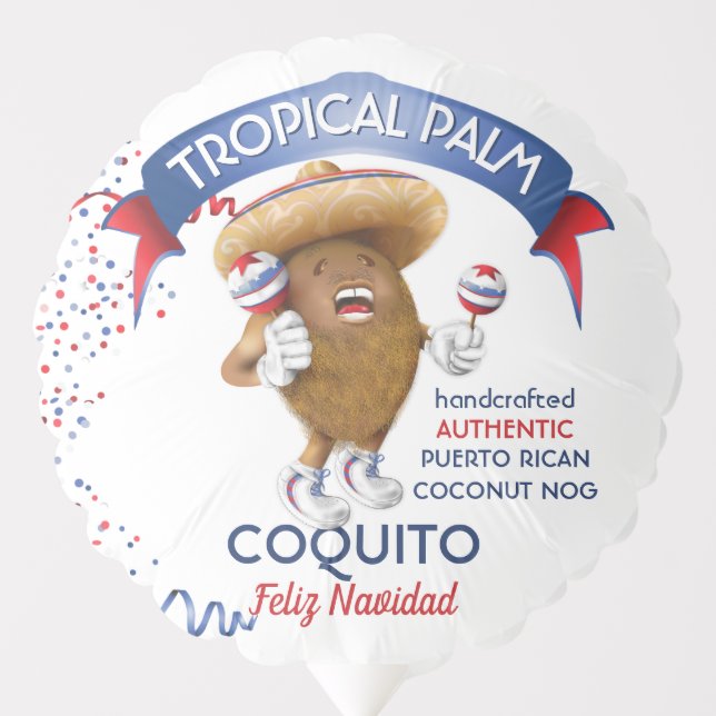 Coquito Coconut Maracas Advertising Balloon (Front)