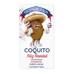 Coquito Coconut Maracas Label