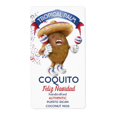 Coquito Coconut Maracas Label